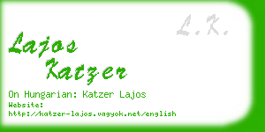 lajos katzer business card